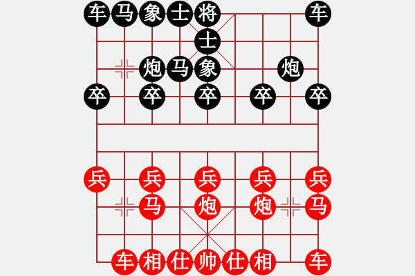 象棋棋譜圖片：飄[1054746232] -VS- 大地[285471018] - 步數(shù)：10 