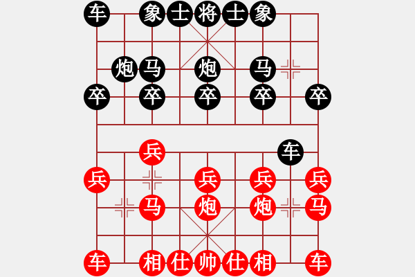 象棋棋譜圖片：名手上山(2段)-和-小虎妞(3段) - 步數(shù)：10 