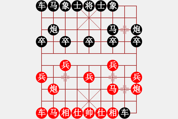 象棋棋譜圖片：平常心 ― VS ― 平坦 - 步數(shù)：10 