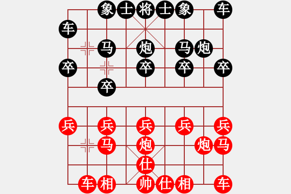 象棋棋譜圖片：棋樂無窮(5段)-和-四平過宮炮(8段) - 步數(shù)：10 