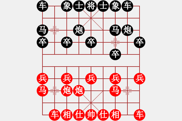 象棋棋譜圖片：獨(dú)行客[124330425] -VS- 嘴角揚(yáng)揚(yáng)[50129759] - 步數(shù)：10 