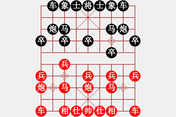 象棋棋谱图片：梁文杰 对 刘亿豪 - 步数：10 