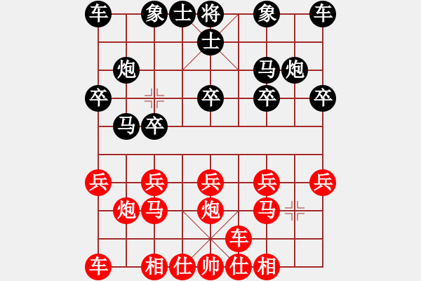 象棋棋谱图片：安徽 刘君 和 四川 郭瑞霞 - 步数：10 