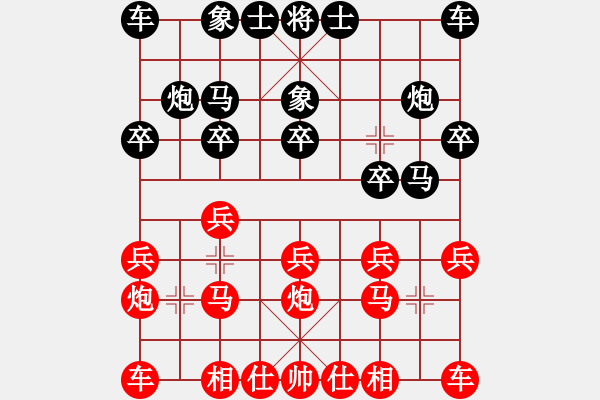 象棋棋谱图片：郑州 李晓晖 和 西安 李小龙 - 步数：10 