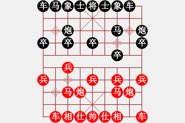 象棋棋譜圖片：北京威凱建設(shè) 蔣川 勝 江蘇棋院 朱曉虎 - 步數(shù)：10 