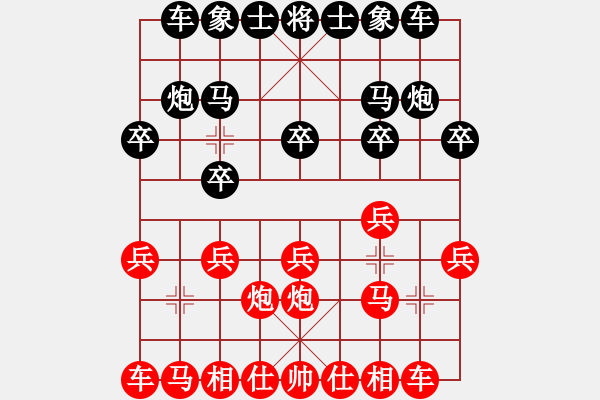 象棋棋譜圖片：希望鴿[紅] -VS- ★龍口浪子★[黑](1) - 步數(shù)：10 