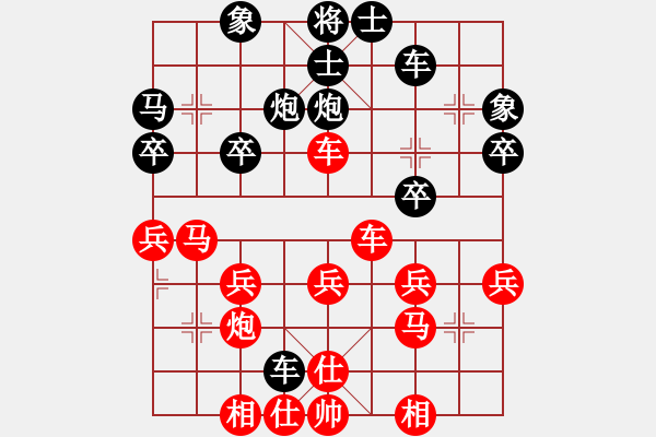 象棋棋譜圖片：順炮直車對(duì)橫車06 - 步數(shù)：30 