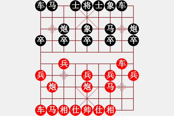 象棋棋譜圖片：唯一的第一(日帥)-勝-吃飯吃飽飽(日帥)仙人指路轉(zhuǎn)左中炮對(duì)卒底炮 黑馬8進(jìn)7 - 步數(shù)：10 