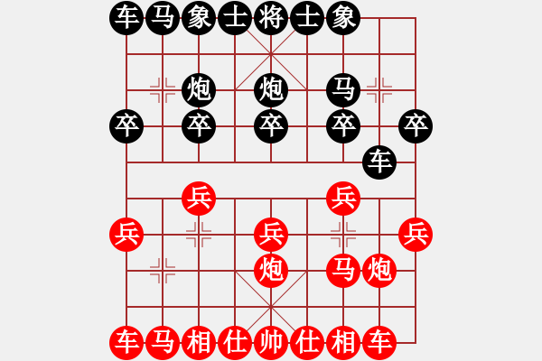 象棋棋谱图片：中象 刀光剑影 vs 小风 - 步数：10 