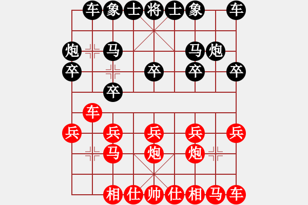 象棋棋譜圖片：五七炮 對 屏風馬 - 步數：10 