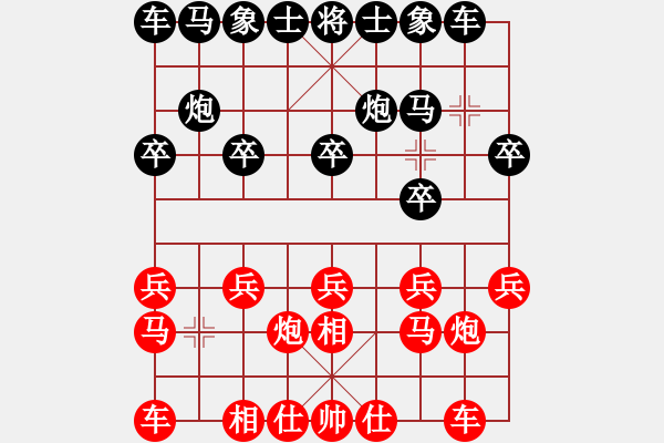 象棋棋譜圖片：星海之念(4段)-負(fù)-小馬佩德羅(7段) 非常好的冷門(mén)對(duì)飛相局 - 步數(shù)：10 