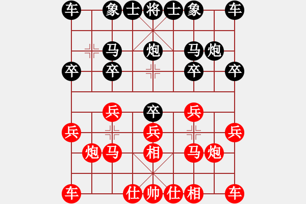 象棋棋譜圖片：★龍口浪子★[紅] -VS- 伊蓮[黑](1) - 步數(shù)：10 