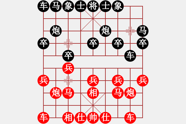 象棋棋譜圖片：弈網(wǎng)小白龍(月將)-負-陳彥妮(人王) - 步數(shù)：10 