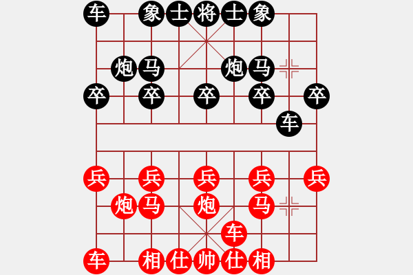 象棋棋谱图片：浙江 李沁 和 贵州 夏刚 - 步数：10 