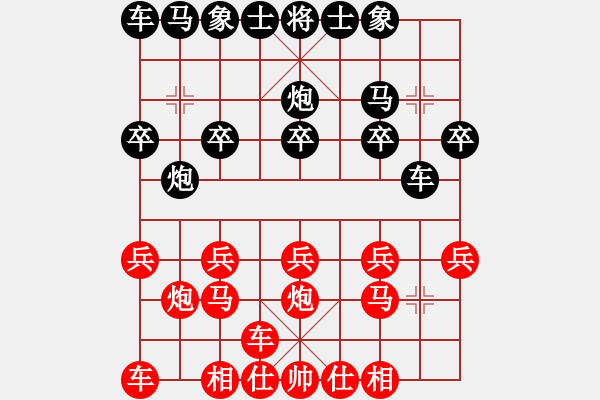 象棋棋谱图片：张鹏 先和 刘征 - 步数：10 