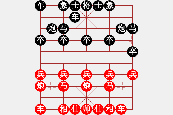 象棋棋譜圖片：空軍一號先勝8—3中炮對單提馬橫車 - 步數(shù)：10 