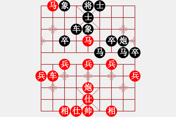 象棋棋譜圖片：大兵小小兵(7段)-和-shiyuesiha(2段) - 步數(shù)：40 