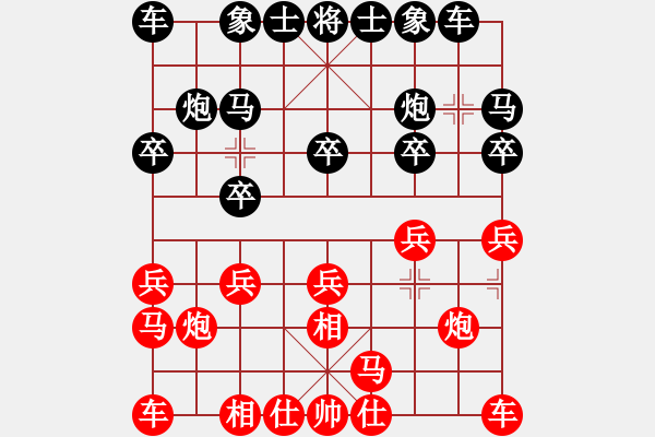 象棋棋譜圖片：仙人指路對卒底炮（我后勝Q(mào)Q都尉） - 步數(shù)：10 