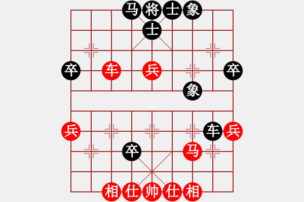 象棋棋譜圖片：借卒過河(8段)-和-黃雨煙(9段) - 步數(shù)：40 