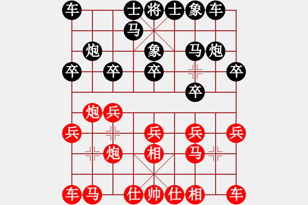 象棋棋譜圖片：開局破綻(9星)-和-晴朗(8星) - 步數(shù)：10 