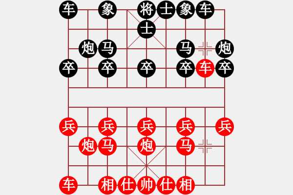 象棋棋譜圖片：沐陽[紅] -VS-樺 [黑] - 步數(shù)：10 