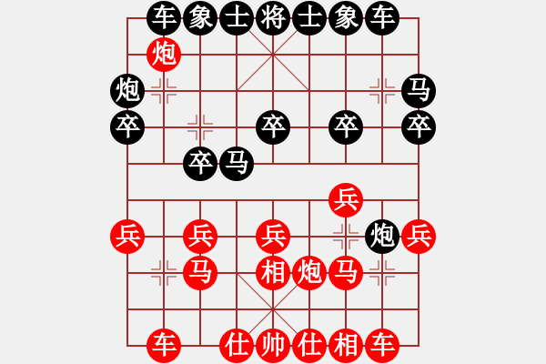 象棋棋谱图片：上海 谢靖 和 内蒙古 洪智 - 步数：20 