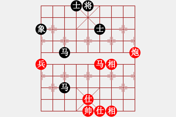 象棋棋谱图片：一心下棋(人王)-和-去棋中论坛(日帅) - 步数：80 