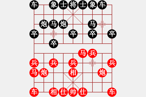 象棋棋谱图片：庞才良 先和 张学潮 - 步数：10 