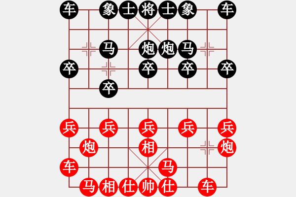 象棋棋譜圖片：8708局 A39-飛相對進(jìn)３卒-旋九專雙核-菜鳥 紅先負(fù) 小蟲引擎24層 - 步數(shù)：10 