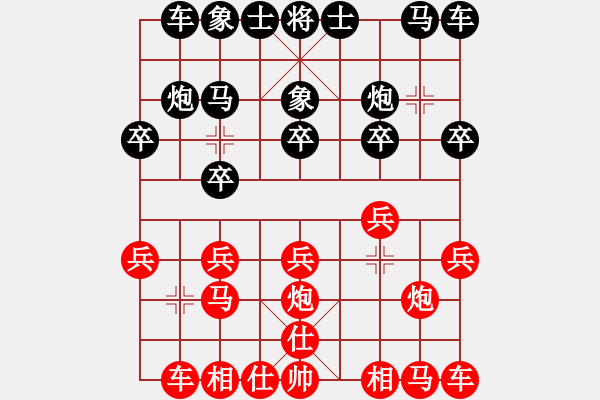 象棋棋譜圖片：pxzero(9星)-和-姐姐(9星) - 步數(shù)：10 