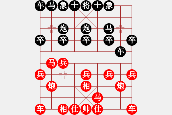 象棋棋譜圖片：相棋世家(2段)-和-井底蛙(4段) - 步數(shù)：10 