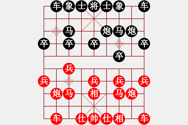 象棋棋譜圖片：青山[紅] -VS- 緣[黑] - 步數(shù)：10 