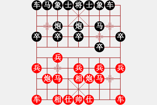 象棋棋譜圖片：老張執(zhí)紅先行.xqf - 步數(shù)：10 