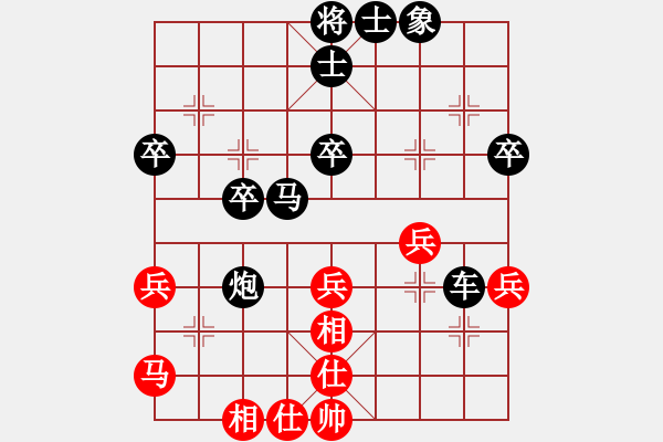 象棋棋譜圖片：zzz2813[紅先負(fù)] -VS- 池中清水[黑] 起馬互進(jìn)七兵局 - 步數(shù)：40 