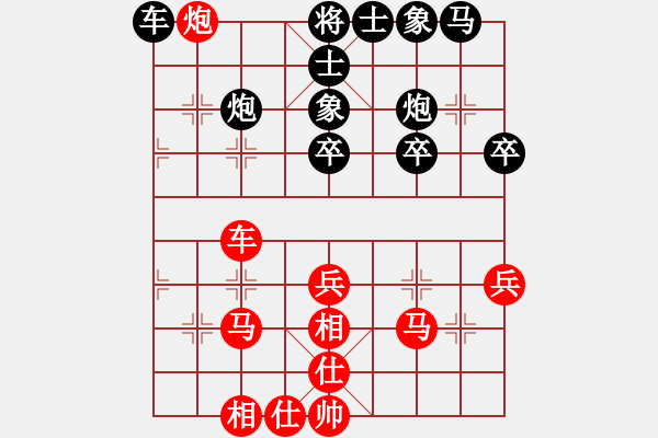 象棋棋譜圖片：踏雪尋小梅(9星)-負-hanqinhuq(9星) - 步數(shù)：40 