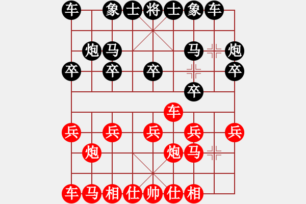 象棋棋譜圖片：挺卒應(yīng)仕角炮(業(yè)三升業(yè)四評(píng)測(cè)對(duì)局)我后勝 - 步數(shù)：10 