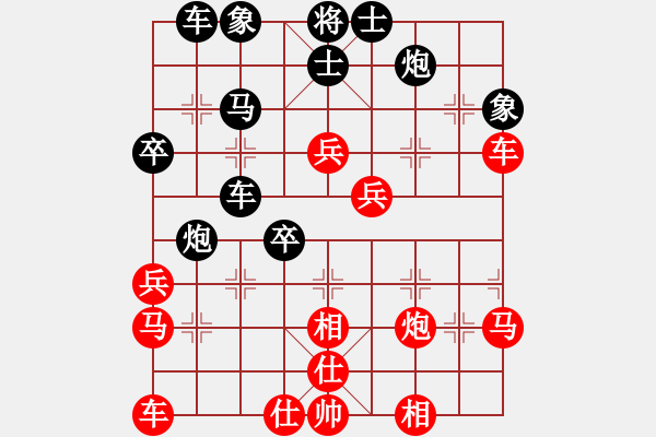 象棋棋譜圖片：中炮對(duì)屏風(fēng)馬黑車8進(jìn)8 - 步數(shù)：40 