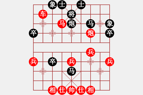 象棋棋譜圖片：行者必達(dá)[紅] -VS- 遇到我你幸福[黑] - 步數(shù)：39 