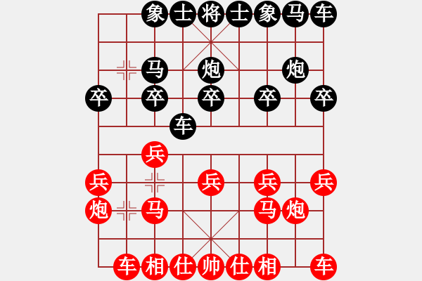 象棋棋譜圖片：有心人[紅] -VS- 軍旗王子[黑] - 步數(shù)：10 