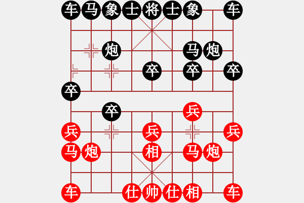象棋棋谱图片：湘湖小卒(8段)-负-goodluckv(2段) - 步数：10 
