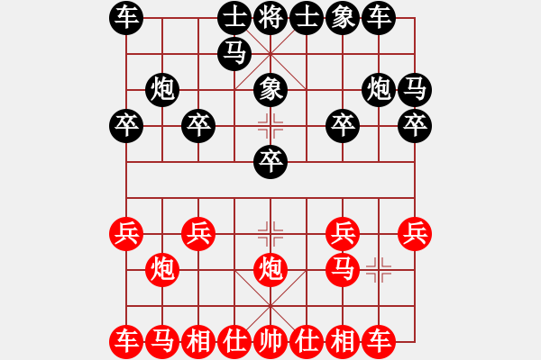 象棋棋譜圖片：當(dāng)頭炮破纏腳馬飛相局15-1 - 步數(shù)：10 