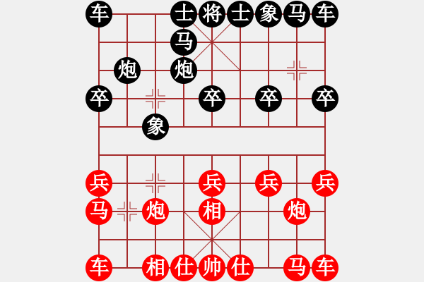 象棋棋譜圖片：2020.1.20.15評測先勝李金嶺8-1飛相局對進(jìn)3卒12回合 - 步數(shù)：10 