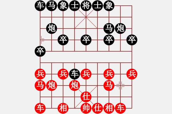 象棋棋譜圖片：黎黎[紅] -VS- 行者必達(dá)[黑] - 步數(shù)：10 