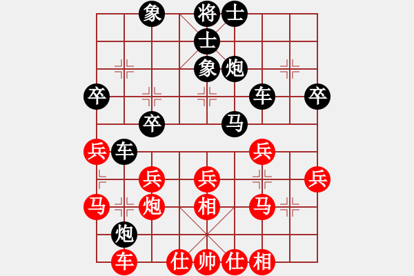 象棋棋譜圖片：棋友-魚鳥[575644877] -VS- 休閑、娛樂、益智、[1753978916] - 步數(shù)：30 