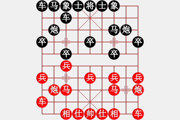 象棋棋譜圖片：挺卒應(yīng)起馬之黑左橫車紅左橫車（黑勝） - 步數(shù)：10 