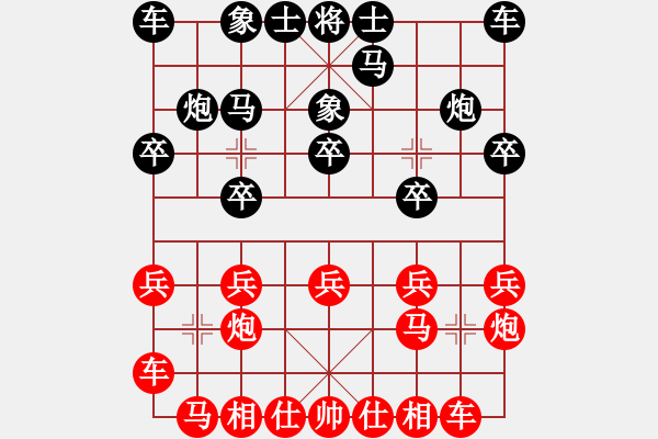 象棋棋譜圖片：37局 A03- 邊炮局-BugChess19-04-09 x64 NO SSE4-2(新手) ( - 步數(shù)：10 