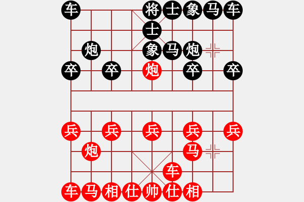 象棋棋譜圖片：攻殺亂招 首負(fù)智者：偏鋒炮王[紅] -VS- 智者無敵 [黑] - 步數(shù)：10 