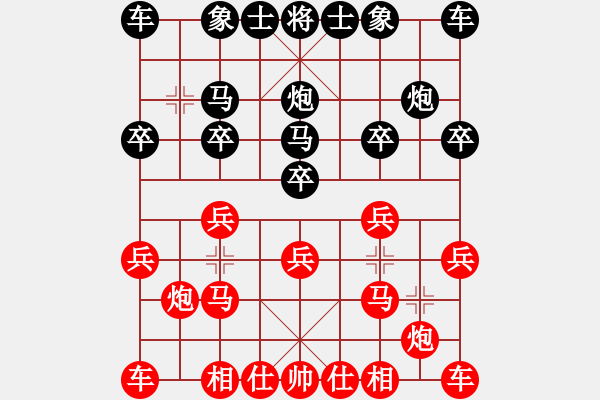 象棋棋譜圖片：2022.1.13.1JJ五分鐘先勝仙人指路對右中炮 - 步數(shù)：10 