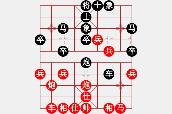 象棋棋譜圖片：屠景明 中炮盤頭馬對(duì)屏風(fēng)馬 直車篇 第一部分屏風(fēng)馬左炮封車 第三局 中兵渡河進(jìn)三兵 - 步數(shù)：36 