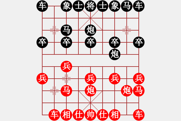 象棋棋譜圖片：個(gè)舊 楊振宇 勝 昆明 楊躍云 - 步數(shù)：10 